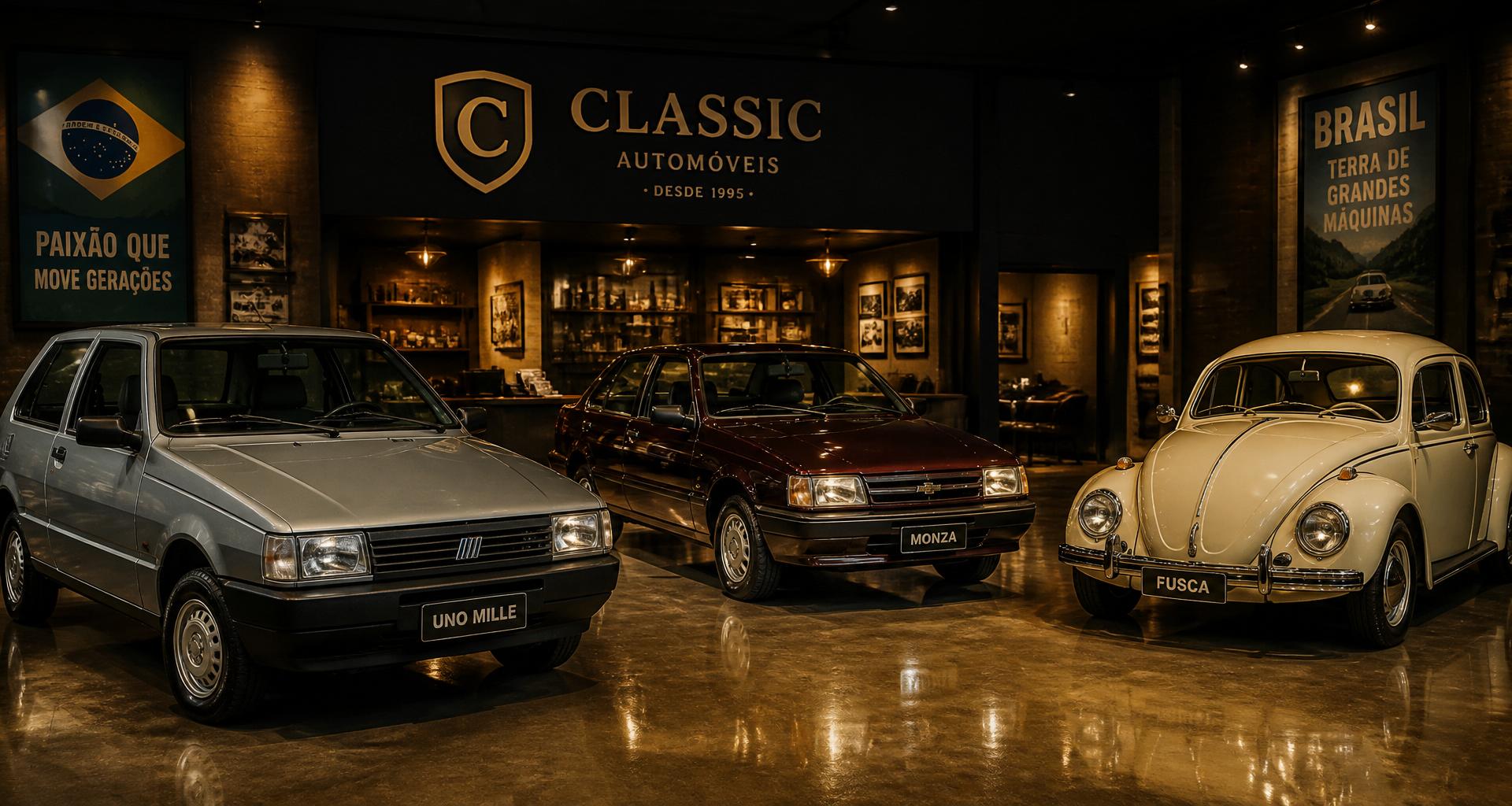 Showroom premium com clássicos brasileiros da Maurição Motors